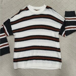 American Eagle Cozy Striped Oversized Sweater